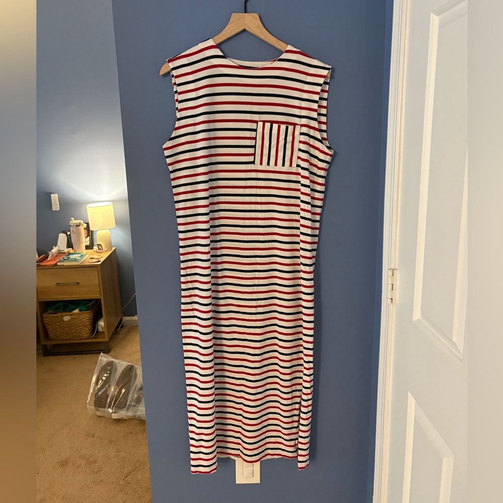 Set of 2 LOFT Striped Midi Dresses